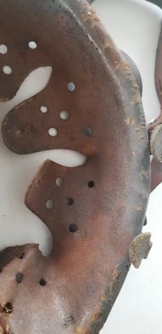 WW2 GERMAN NAZI RARE TO FIND HELMET LINER AND CHINSTRAP WITH AMAZING PATINA SIZE 62 FOR WAFFEN SS OR HEER HELMET M35, M40, M42