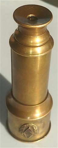 WW2 GERMAN NAZI RARE HITLER YOUTH BRASS TELESCOPE WITH SWASTIKA, 1941