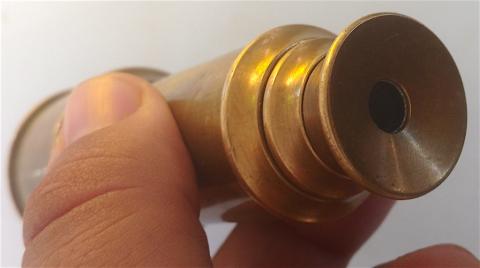 WW2 GERMAN NAZI RARE HITLER YOUTH BRASS TELESCOPE WITH SWASTIKA, 1941