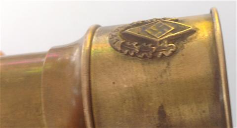 WW2 GERMAN NAZI RARE HITLER YOUTH BRASS TELESCOPE WITH SWASTIKA, 1941