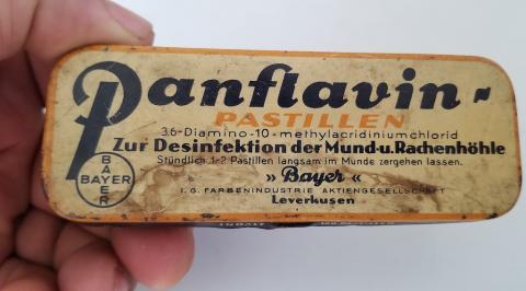 WW2 GERMAN NAZI RARE I.G FARBEN INDUSTRY BAYER PANFLAVIN - HITLER SECRETLY ADDED DRUG TO THIS - CONCENTRATION CAMP AUSCHWITZ - MONOWITZ FORCED LABOR CHEMICAL COMPANY - RARE