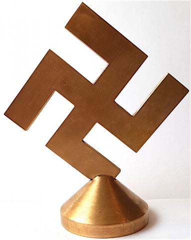 WW2 GERMAN NAZI RARE NSDAP III REICH ADOLF HITLER ADMINISTRATION DESKTOP SWASTIKA STATUE