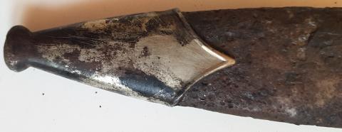 WW2 GERMAN NAZI RARE RELIC FOUND 100% ORIGINAL WAFFEN SS EARLY M33 MODEL DAGGER COMPLETE WITH SCABBARD - EICKHORN SOLINGEN KAAS BOKER RZM