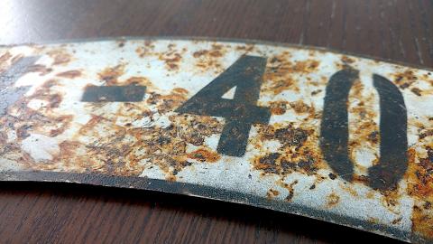 WW2 GERMAN NAZI RARE RELIC FOUND WAFFEN SS TOTENKOPF DIVISION MOTORCYCLE LICENCE PLATE 