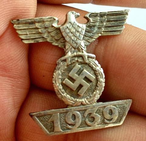 WW2 GERMAN NAZI RARE SPANGE OF THE IRON CROSS SECOND CLASS MEDAL AWARD BADGE WITH 1 PRONG ONLY 