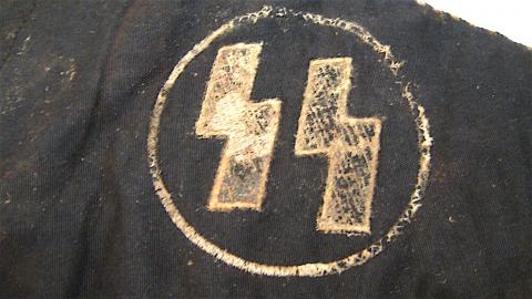 WW2 GERMAN NAZI RARE WAFFEN SS CAR PENNANT FLAG RELIC CONDITION