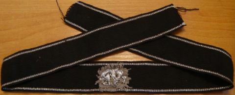 WW2 GERMAN NAZI RARE WAFFEN SS TOTENKOPF TUNIC REMOVED RZM SKULL CUFFTITLE WITH RZM TAG PARTIALLY REMAIN