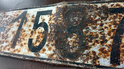 WW2 GERMAN NAZI RARE WAFFEN SS TROOPS TRUCK LICENCE PLATE TOTENKOPF DIVISION EAST FRONT SOVIETS BATTLE RELIC FOUND