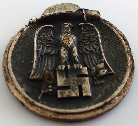 WW2 GERMAN NAZI RELIC FOUND EAST FRONT MEDAL AWARD BATTLE AGAINS'T RUSSIA - SOVIETS "Ostmedaille"