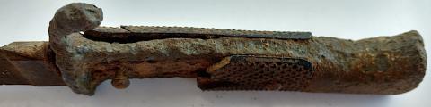 WW2 GERMAN NAZI RELIC FOUND HITLER YOUTH KNIFE HITLERJUGEND rzm maker marked