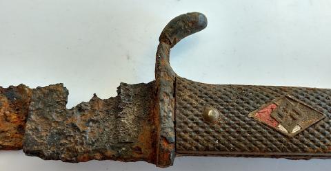 WW2 GERMAN NAZI RELIC FOUND HITLER YOUTH KNIFE HITLERJUGEND