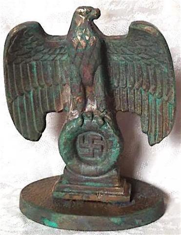 WW2 GERMAN NAZI RELIC FOUND MASSIVE DESKTOP NSDAP EAGLE WITH SWASTIKA