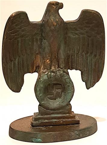 WW2 GERMAN NAZI RELIC FOUND MASSIVE DESKTOP NSDAP EAGLE WITH SWASTIKA