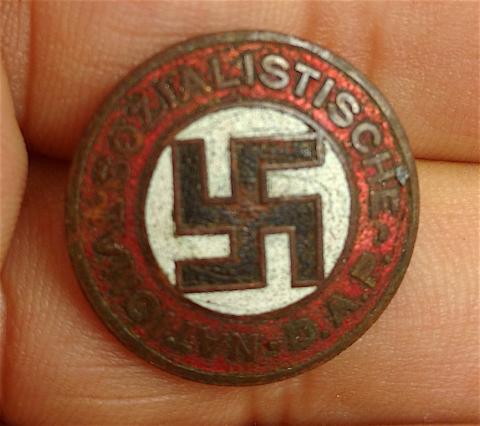 WW2 GERMAN NAZI RELIC FOUND NSDAP MEMBERSHIP PIN GES GESCH