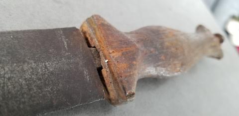 WW2 GERMAN NAZI RELIC FOUND SA DAGGER WITHOUT CROSSGUARDS AND SCABBARD