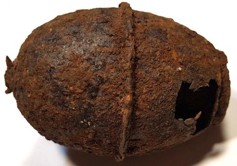 WW2 GERMAN NAZI RELIC GROUND DUG FOUND HAND GRENADE RARE TO FIND