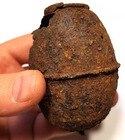 WW2 GERMAN NAZI RELIC GROUND DUG FOUND HAND GRENADE RARE TO FIND