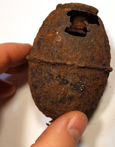 WW2 GERMAN NAZI RELIC GROUND DUG FOUND HAND GRENADE RARE TO FIND