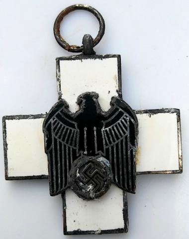 WW2 GERMAN NAZI RELIC RED CROSS DRK MEDAL 1ST CLASS RARE WH