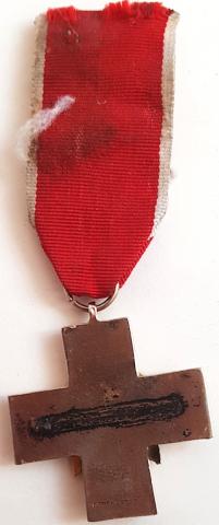 WW2 GERMAN NAZI SECOND WAR DRK RED CROSS MEDAL AWARD (Deutsches Rotes Kreuz/German Red Cross) German Social Welfare Decoration; Third Class