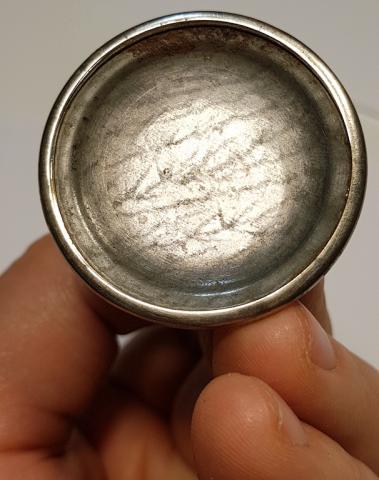 WW2 GERMAN NAZI SS KANTINE WAFFEN SS SILVERWARE CUP WITH SS RUNES