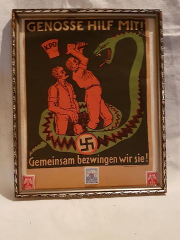 WW2 GERMAN NAZI THIRD REICH NSDAP ADOLF HITLER ELECTIONS PROPAGANDA POSTER 