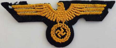 WW2 GERMAN NAZI TUNIC REMOVED KRIEGSMARINE EAGLE PATCH INSIGNIA 