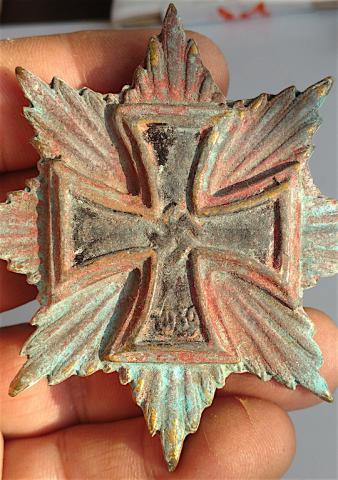 WW2 GERMAN NAZI ULTRA RARE STAR OF THE GRAND CROSS OF THE IRON CROSS NAZI EDITION BY GORING RELIC FOUND
