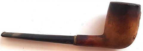 WW2 GERMAN NAZI UNIQUE TRENCH ART WEHRMACHT SOLDIER TOBACCO PIPE WITH NAZI EAGLE PIN BUILT IN AND MOTO + DATE HAND WRITTEN