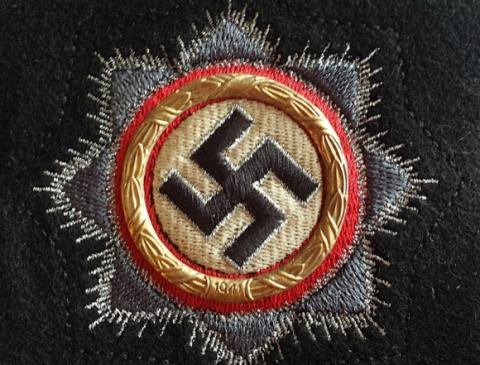 WW2 GERMAN NAZI UNISSUED PANZER CLOTH GERMAN CROSS RARE WOW