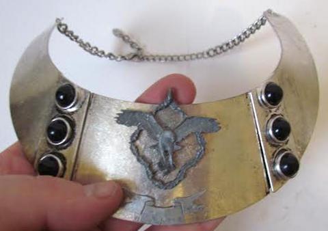 WW2 GERMAN NAZI UNUSUAL LUFTWAFFE GORGET WITH EAGLE & SWASTIKA