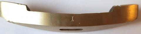 WW2 GERMAN NAZI VERY HARD TO FIND EARLY ANODIZED YELLOWISH CROSSGUARD SET FOR EARLY WAFFEN SS N.S.K.K NSKK OR SA DAGGER - WITH " I " ROMAN DISTRICT ENGRAVE