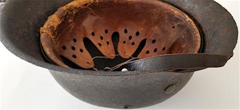 WW2 GERMAN NAZI VERY NICE M42 SINGLE DECAL WAFFEN SS COMPLETE SS-BLACK HELMET WITH AMAZING LINER PATINA, MATCHED CHINSTRAP AND 70% DECAL REMAIN WW2 GERMAN NAZI VERY NICE M42 SINGLE DECAL WAFFEN SS COMPLETE SS-BLACK HELMET WITH AMAZING LINER PATINA, MATCHED CHINSTRAP AND 70% DECAL REMAIN