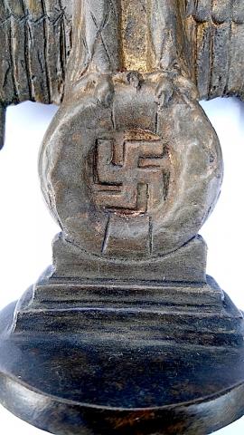 WW2 GERMAN NAZI VERY NICE NSDAP MASSIVE BRASS DESKTOP EAGLE