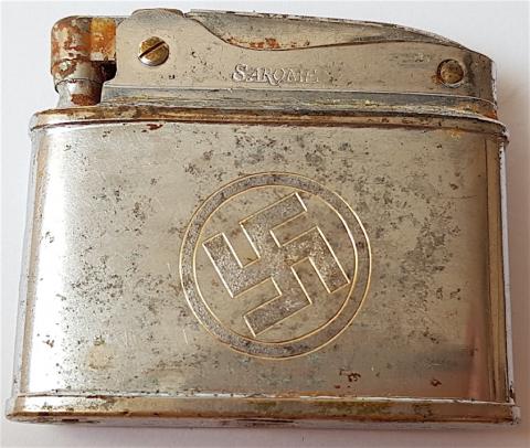 WW2 GERMAN NAZI VERY NICE UNIQUE HEER ARMY GAS LIGHTER WITH EAGLE AND SWASTIKA
