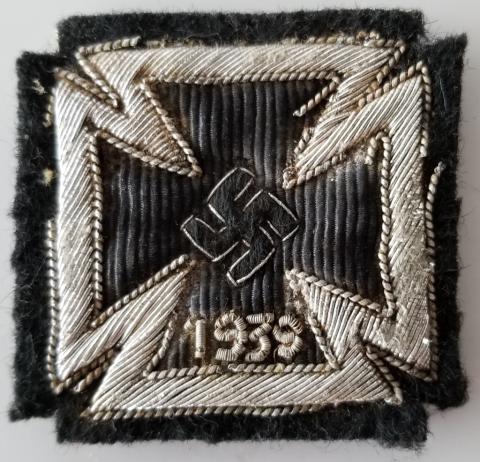 WW2 GERMAN NAZI VERY RARE 1ST CLASS IRON CROSS MEDAL AWARD IN CLOTHE VERSION