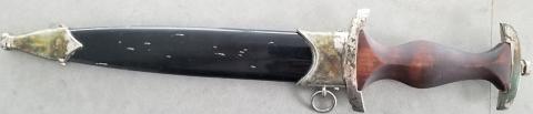 WW2 GERMAN NAZI VERY RARE FULL GROUND ROHM NSKK DAGGER BY ALCOSO SOLINGEN COMBAT CONDITION