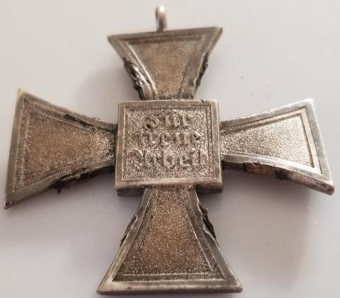 WW2 GERMAN NAZI VERY RARE ONLY A FEW MADE 50 YEARS OF FAITHFUL SERVICES IN THE ARMY MEDAL AWARD NO RIBBON OAKLEAVES ARE MISSING