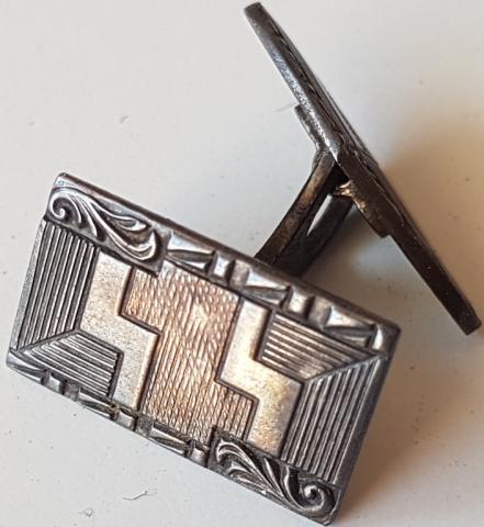 WW2 GERMAN NAZI VERY RARE WAFFEN SS - SS ALLGEMEINE TUNIC CUFFLINKS WITH SS RUNES