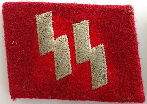 WW2 GERMAN NAZI VERY RARE WAFFEN SS VOLOUNTEERS ITALIAN TUNIC REMOVED MATCHED SET COLLAR TABS WITH BOTH RZM TAGS REMAIN