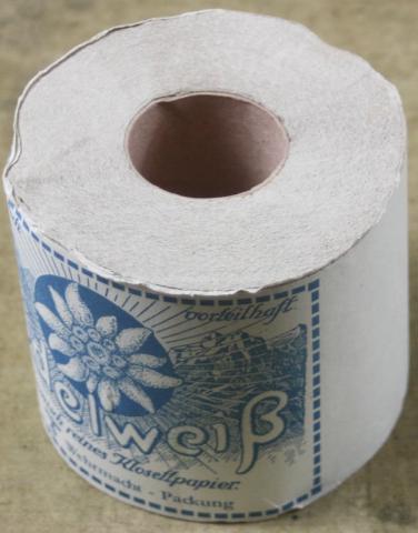 WW2 GERMAN NAZI VERY RARE WEHRMACHT MARKED TOILET PAPER - INSOLITE ITEM TO ANIMATE A DISCUSSION !!