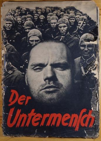 WW2 GERMAN NAZI VERY VERY RARE 1942 ANTI-SEMITIC ANTI JEWISH  AND ANTI-RUSSIAN OVERSIZE NAZI PHOTO BOOK  PUBLISHED BY ORDER OF REICHSFÜHRER WAFFEN SS HEINRICH HIMMLER - DER UNTERMENSCH