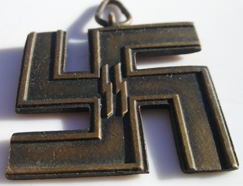 WW2 GERMAN NAZI WAFFEN SS 12 YEARS OF FAITHFUL SERVICES IN THE SS MEDAL AWARD NO RIBBON