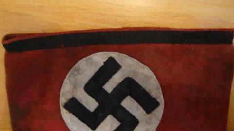 WW2 GERMAN NAZI WAFFEN SS ALLGEMEINE BLACK UNIFORMS ARMBAND TUNIC REMOVED