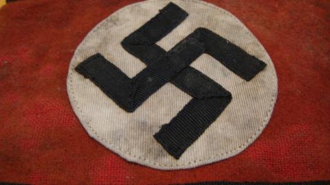 WW2 GERMAN NAZI WAFFEN SS ALLGEMEINE BLACK UNIFORMS ARMBAND TUNIC REMOVED