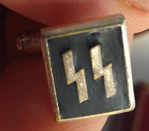 WW2 GERMAN NAZI WAFFEN SS ALLGEMEINE OR WAFFEN SS MEMBERSHIP CUFFLINKS SET IN CASE, MARKED RZM, RARE.