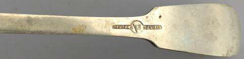 WW2 GERMAN NAZI WAFFEN SS CONCENTRATION CAMP KANTINE BUILDING FOUND - SOUP SPOON MARKED WAFFEN SS WW2 GERMAN NAZI WAFFEN SS CONCENTRATION CAMP KANTINE BUILDING FOUND - SOUP SPOON MARKED WAFFEN SS
