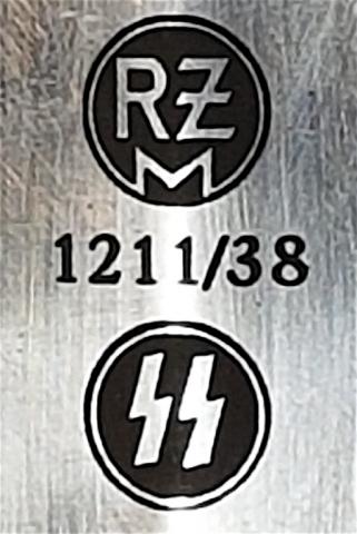 WW2 GERMAN NAZI WAFFEN SS DAGGER BLADE TRANSITIONAL RZM 1211/38 guter Zustand
