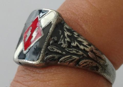 WW2 GERMAN NAZI WAFFEN SS DAS REICH DIVISION SILVER 800 (MARKED) RING WW2 GERMAN NAZI WAFFEN SS DAS REICH DIVISION SILVER 800 (MARKED) RING