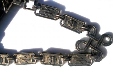 WW2 GERMAN NAZI WAFFEN SS EARLY TYPE I CHAINED DAGGER SCABBARD REPLIKA LOOKS LIKE THE ORIGINAL ! RARE